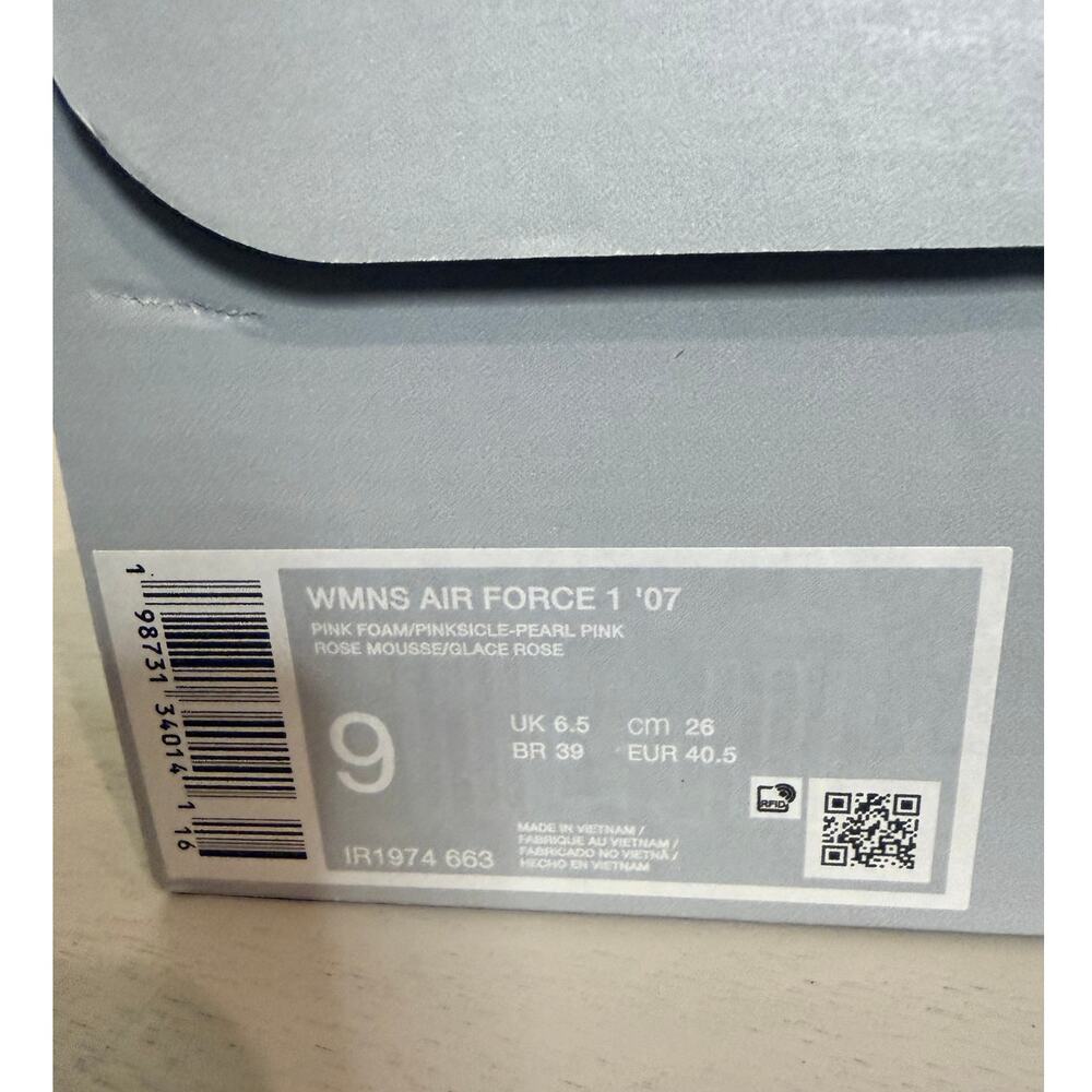 Nike Air Force 1 Low '07  Pink Denim Women's Size 9 -  New in Box - Picture 7 of 7